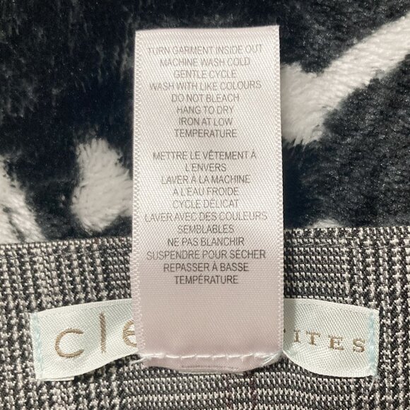 CLEO PETITES Grey black plaid capri pants ~ SMALL MEDIUM sz 8 cropped trousers - Picture 8 of 11